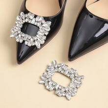 1pc Rhinestone Crystal Shoe Buckle, Decorative Accessory For High Heels, Flats, Bridal Shoes