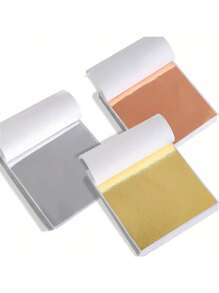 100 pezzi Confezione conveniente di carta per artigianato con foil d'oro, ideale per bricolage, scrapbooking, decorazione domestica, forniture scolastiche, di ritorno a scuola