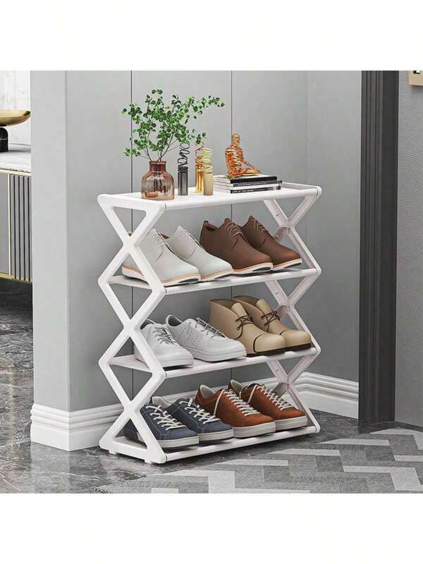 4-Tier Stackable Small Shoe Rack, Entryway, Hallway And Closet Space Saving Shoe Shelf Storage And Organization