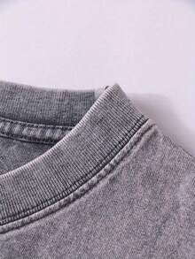 230g Water Washed, Tasting 1842 Wine Printed Vest, High-Quality Wax Printed Cotton Retro Fashion Brand T-Shirt, Men's Vest, Beach Must-Have, Summer Bestseller, Holiday Gift, Perfect Gift - 深灰色 - 查看 4