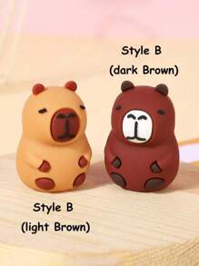 1pc Automatic Pencil Sharpener With Cute Capybara Design, Suitable For Various Pencils, Durable Metal Blade, School & Office Supplies, Fun Stationery Gift For Boys