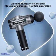 BENBO Massage Gun, Relieves Muscle Pain, Features LCD Display, Comes With 8 Massage Heads, Available In Gray And Green. Ideal For Office, Gym, Home, Travel, Christmas, New Year, Thanksgiving, And A Great Gift For Friends And Family. - Solid Color - View 7