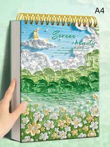 Libreta de bocetos con tapa dura artística, libro de bocetos para dibujo 16K, útiles escolares, de vuelta al colegio