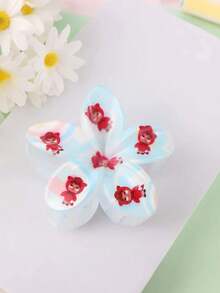 1pc/6pcs Cartoon Doodle Plumeria Hair Clips, Suitable For Women's Daily Life, Leisure, Party, Commuting, Vacation - Hair Accessories, Best Gift For Girlfriend, Mom On Holidays, Birthday, Anniversary Or Graduation
