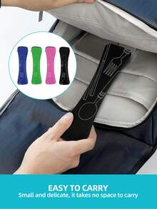 1pc Cutlery Zipper Bag, Cutlery Storage Bag, Leak-Proof Pouch, Portable Utensil Bag - Reusable Storage Bag - Suitable For Fork, Spoon And Knife - Multiple Colors Available - Suitable For Outdoor Camping, Travel, Picnic, School And Office, Home Organization And Storage