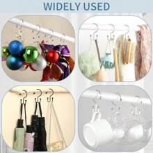 24 Pcs Shower Curtain Hooks, Goowin Shower Curtain Rings, Durable Rust Proof Black Shower Curtain Hooks, Shower Rings For Curtain, Double Glide Shower Curtain Hooks For Shower Curtain Rods, Black