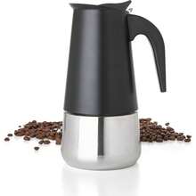New  6 C Greca Stovetop Pr Maker 10oz, Moka Pot  Cee Percolator Dign, Stainls Steel Stove Top Cee Maker For Camping Or Home, Italian Cee Maker Stovetop, Black Cee Pot - 黑色 6C - 查看 1