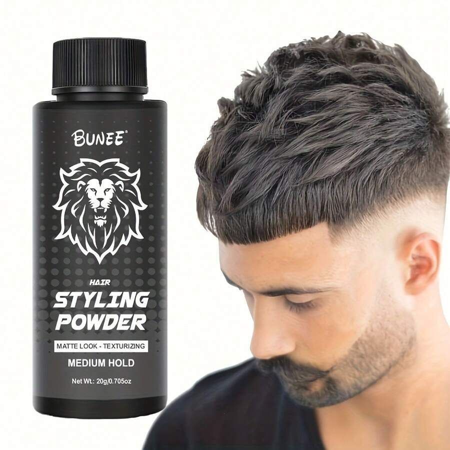 BUNEE Lion Fluffy Powder 20g/Pcs - Oil Control Volumizing Texturizing Powder, Easy Grab & Go Styling For Casual, Party, Office Look - 蓬鬆粉 - 查看 1