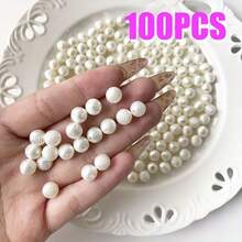 100 piezas de cuentas acrílicas sueltas en forma de linterna de color blanco crema perlado con diseño de sandía, para hacer joyas DIY