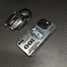 New Creative Style 100 Dollar Bill Pattern Phone Case, Shockproof And Anti-Drop, Suitable For Apple  7/7 Plus/X/XR/XS Max/11/12/13/14/15 Pro/Pro Max/Plus And Other Models, Black Creative Phone Case For Boys, Birthday Christmas Gift, Halloween Gift For Boyfriend, Father Or Friend ~ IMD Material - Black - Dollar Bill 050SC - 黑色 - 查看 7