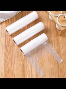 100个/1卷耐用抗撕裂食品储存袋，适用于水果和蔬菜，适合户外烹饪和厨房使用