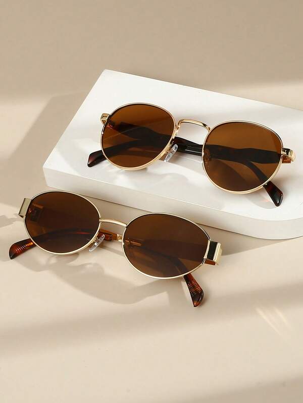 2 piezas de gafas de moda con forma ovalada y de diamante para mujeres, adecuadas para viajes, fotografía callejera, vacaciones en la playa, regalos de festival