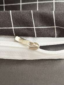 4件套柔软床上用品，无印花简约风格，适用于学生宿舍上下铺、婴儿房、儿童房，包含1件被套、1件床笠、2件枕套。360度环绕，不含荧光增白剂，亲肤、吸湿排汗、触感柔软、抗菌、保暖床上用品套装 - 黑曉格 - 查看 10