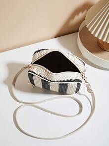 Women's Fashionable Colorful Woven Shoulder Crossbody Bag - Multicolor - View 5