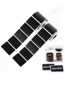 120 张/包可重复使用黑板标签贴纸，防水可移除非粘性标签，适用于家庭厨房调味罐