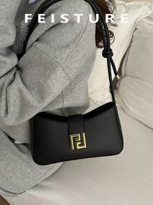 1pc Minimalist French Style Fashion Casual Versatile Underarm Crossbody Baguette Bag For Women