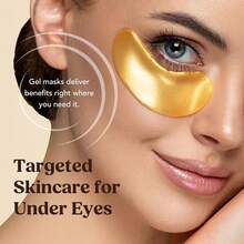 DERMORA Golden Glow Under Eye Patches (20 Pairs Eye Gels) - Rejuvenating Treatment For Dark Circles, Puffy Eyes, Refreshing, Revitalizing, Travel, Wrinkles - 100 Pack - View 6