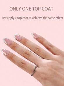 150pcs French Gel Nails - Light Pink Deep French Short Square Press-On Nails, Soft Gel Fake Nails, Acrylic Soak Off Nail Extension Suit For Women And Girls DIY Nail Kit