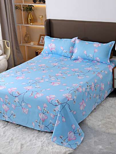 3pcs Set Active Print Soft Fabric Bedding Set, Including Pillowcase