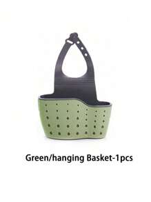 1pc Sink Hanging Drain Basket With Silicone Storage Box, Adjustable Shoulder Strap Drain Rack, Sponge Holder, Faucet Hanging Basket, Kitchen Storage Bag, Perfect For Storing Sponges And Rags In The Kitchen.
