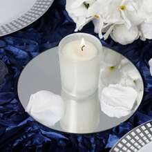 1/3 piezas Bandeja redonda de espejo acrílico, adecuada para decoración de bodas, decoración de fiestas, decoración de mesas, decoración de sostenedor de velas, decoración del hogar, bandeja expositora de joyas, centro de mesa para bodas, decoración de fiesta de Navidad