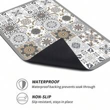 1 Tấm Thảm Lau Chùi Bát Đĩa Chống Thấm Nước Và Họa Tiết Gạch Hoa Kỳ Cho Quầy Bếp, Trang Trí Tiệc, Tấm Lót Bàn Ăn Siêu Thấm Hút, Có Mặt Sau Bằng Cao Su Chống Trượt, Thảm Nhà Bếp & Gia Đình Đa Năng, Thích Hợp Cho Máy Pha Cà Phê, Thảm Lau Chùi Bát & Giá Để Bát Đĩa - nhiều màu - Xem 6