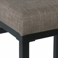 Taburete de bar resistente y fácil de limpiar: ensamblaje sencillo, perfecto para islas de cocina, bancos de trabajo o asientos adicionales - ¡Elegante y duradero! 16"D X 16"W X 24"Hcm - Marrón y negro - Ver 7