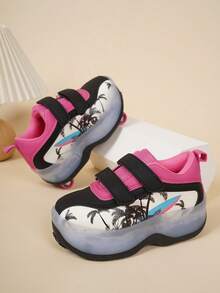 1 Pair Children's Fashion Skateboard Shoes With Convenient Button - Black - View 7