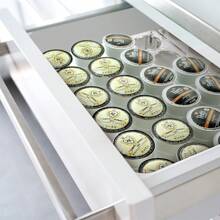 6 Stück, Kaffeekapsel Aufbewahrungsregal, platzsparend, wandmontiert ohne Bohren, Kaffeeaufbewahrungsregal, Raumdekoration, Aufbewahrungsbox, Aufbewahrungsbox, Wohnzimmer Dekoration, Küche Dekoration, Kaffee, Kaffeebar, Kaffeebar Zubehör, Kaffeetüten Regal Schulanfang