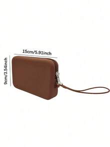 1 件硅胶材质多功能化妆收纳包，大容量收纳包，带抽绳的简约化妆包，便携式口红/硬币/数码/旅行包，防震耐压，耐热易清洁，美容化妆工具。