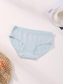 9件装女士三角内裤低腰无缝三角裤纯色舒适内衣内裤