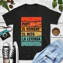 Papi Dia Del Padre, Papa El Hombre El Mito La Leyenda T-Shirt Regalo Dia Del Padre  Papa Father's Day T-Shirt220G Cotton T-Shirt For And Wo – Heavyweight Yet Soft, Designed For Everyday Wear, Work, Street Style, Or Lounging At Home – Combines Minimalist, Retro, And Urban Fashion – Perfect Gift For Birthdays, Days, , Family, Or Yours  Tops For Wo Vintage Clothes Wo Clothes Wo Vintage Wo Tops Mujer Cute Tops Wo Cotton Wo Clog Halloween Camisas Summer Clothes Wo Casual Punk Western Tops Wo Fourth Of July Outfit Kpop Cowboy Outfits For Wo Ry Ropa 100% Cotton Y2k Ing Cute Gothic Wo Clothes Black And White Top Vintage Tops Cloth For Wo White Goth Inawly Retro Clothes For Wo Korean Fashion Wo Camisas Para Mujer - Black - View 1