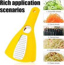 3-In-1 Can Opener, Stainless Steel PP Material Household 3-In-1 Lid Opener Grater Portable Multifunctional Jar Bottle Opener Vegetable Cheese Food Grater Kitchen Tool (Gray) - Yellow - View 7