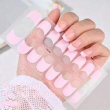 French Nail Stickers, French Semi-Cured Gel Nail Stickers, UV Gel Nail Stickers, Suitable For The Curvature Of Nail Art, DIY UV Lamp Cured Nail Stickers