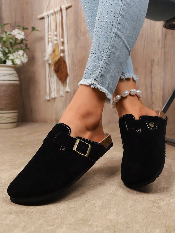 Boken Women's Slip-On Sandals With Thick Soles, Closed Toe, Casual Mule Shoes, Spring 2024 New Arrivals