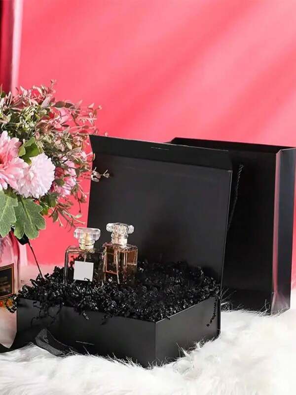 2 Stücke elegante schwarze Faltgeschenkboxen mit Magnetverschluss und Satinbändern. Wiederverwendbare Geschenkboxen für Anträge an den Trauzeugen, Schmuckboxen, dekorative Verpackungsboxen. Geeignet für Geburtstage, Jahrestage, Hochzeiten, besondere Anlässe, elegante Verpackung mit exquisiten Details für Partyveranstalter. Hochwertige Verarbeitung, Hochzeits-Kartenboxen.