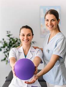 健身球小型瑜伽球，9 英寸迷你普拉提球，防爆防滑迷你瑜伽球，用于稳定、健身、物理治疗、伸展和核心力量锻炼，适合家庭健身房和办公室，平衡、稳定、伸展，基本型号