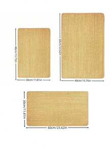 1pc Durable Sisal Cat Scratching Mat - Natural Horizontal Floor Pad For Indoor Cats, Protects Furniture & Easy To Clean, Random Color, Perfect For Claw Grinding And Relaxation - Multicolor - View 2