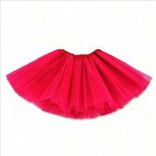 1pc Classic Elastic 3-Layer Tulle Skirt For Women, Teens, Adults , Suitable For All Seasons, 30cm Tutu Skirt, Small Waist Semi Transparent Stage Skirt, Ballet Skirt, Dance Skirt, Performance Dress, Macaron Color Fluffy Skirt,Breathable Mesh, Christmas Skirt, Half Body Skirt