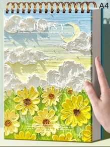 Libreta de bocetos con tapa dura artística, libro de bocetos para dibujo 16K, útiles escolares, de vuelta al colegio