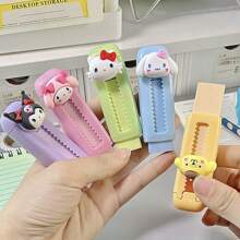 Sanrio Sanrio Hello Kitty And Kuromi Cute Character Eraser Set - ABS, Will Not Stain Or Crack - Specially Promoted Melody, Cropy, My Melody As The Best Gift For School Start School Supplies,Back To School