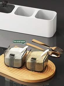 1个壁挂式无孔调味盒，多层网格厨房调味盒，厨房调味料收纳盒 - 彩色 - 查看 7