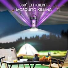 Electric Camping Light, Portable Electric Mosquito Killer USB Charging, 2-In-1 Insecticide - For Indoor And Outdoor Use, Mosquito Killer+Camping Light Mode - Kills Moths, Wasps, Mosquitoes, Etc., Rechargeable Mosquito Killer And Camping Light, 2000V UV Insect Trap, 395NM Light Trap And 720 ° Insect Attraction, For Indoor And Outdoor Use, Covering 300 Square Feet