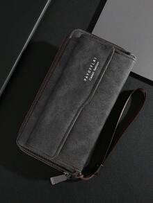 Men's Business Wallet Long Double Layer PU Leather Buckle Men's Bank Card Clip Zipper Wallet For Men Wallet Purse Wallet Long Wallet Wristlet Wallet - Multicolor - View 9