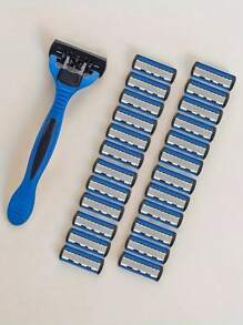 6-Layer Stainless Steel Manual Shaver Head, Suitable For Men & Women, Daily Depilatory Tool, Portable, Essential Home Beauty Tool