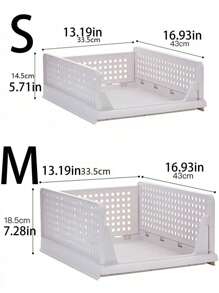 1 件可折叠可堆叠储物篮抽屉整理盒，家用衣柜衣服抽屉梳妆台搁架，卧室厨房桌面零食展示架