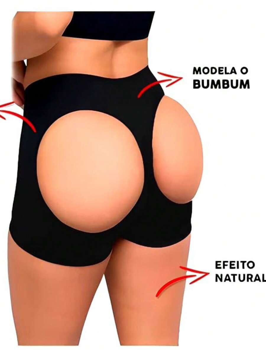 Shorts Shapewear And Lifts Black And Chocolate Butts Buttocks Suplex High Compression Butts Strong Fabric Low Elasticity High Waist - 黑色 - 查看 1