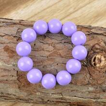 Vintage Bohemian Large Bead Stretch Bracelet Candy Color Handmade Oversized Beaded Wristband Bracelet Set Vacation Travel Beach Bracelet Statement Jewelry For Women Parties, Weddings & Everyday Wear - Multicolor - View 3