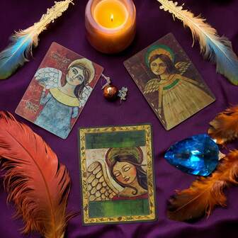 Tarjeta de felicitación con bondad angelical, regalo de Navidad o Acción de Gracias para amigos, familia y hermanos. Ayuda a comprender la curación del pasado y fortalecer el progreso de tu futuro.