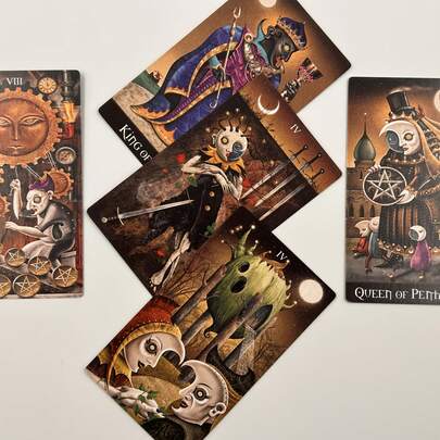 Large Size High Quality Tarot Cards, With Guidebook, Standard Large Card Size 4.72*2.76 Inches, Made Of Paper, Suitable For Family Gatherings, Outdoor Camping And Parties